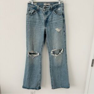 Levi’s Distressed Baggy Boot Cut Jeans